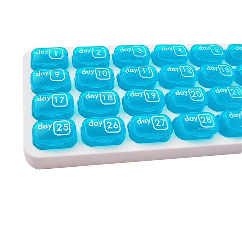 

31 Lattices Pill Box Medicinal Plastic Container For Tablets Weekly Pillbox 31 Days Tablet Divider Medical Container Health Care