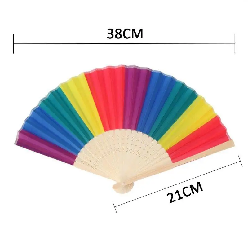 7 дюймовый Радуга ручной складной USB аккумуляторная мини вентилятор для танцев