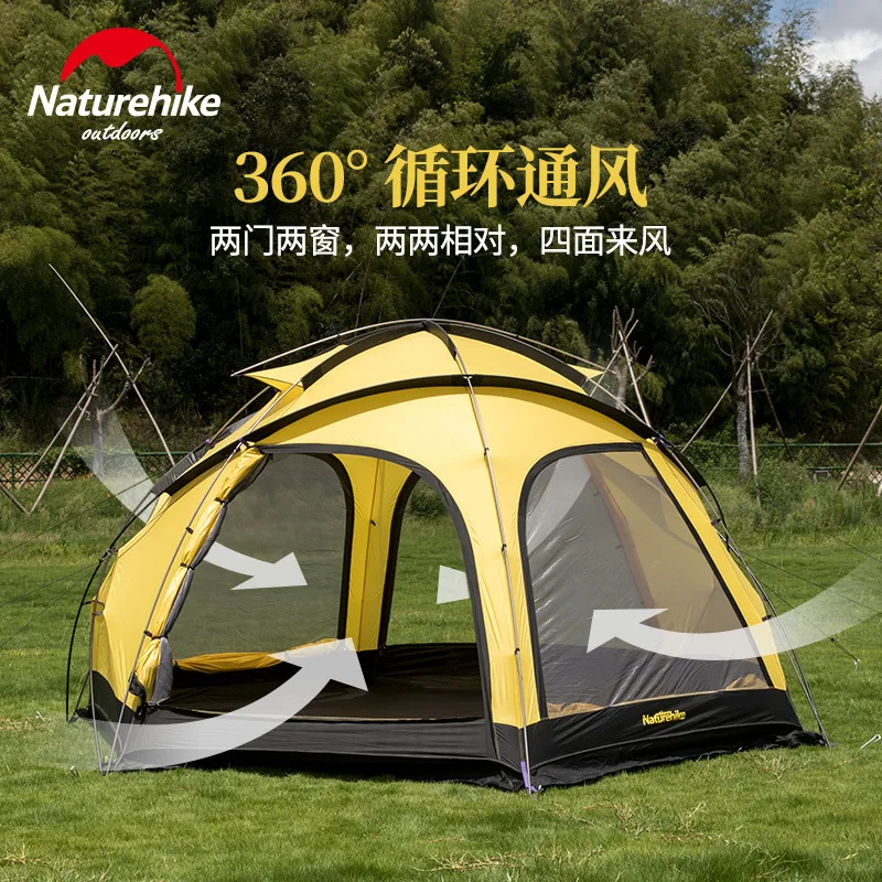 Naturehike облачная пещера супер 4-6 человек палатка навес открытый кемпинг группа туристическое снаряжение Шестигранная палатка