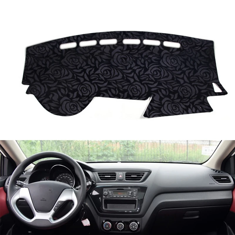 Новейший нескользящий коврик для приборной панели автомобиля с рисунком роз