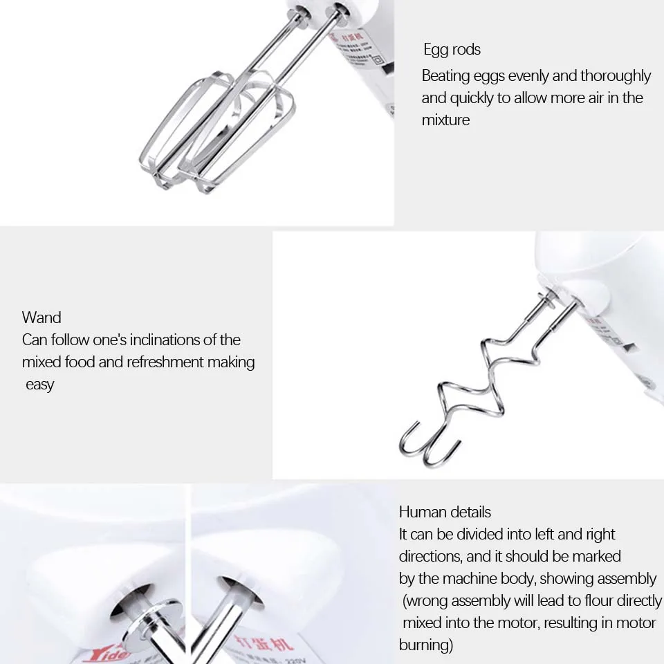 

5 Speed Dough seated and Hand Mixer Egg Beater Food Blender Multifunctional Food Processor Ultra Power Electric Kitchen Mixer