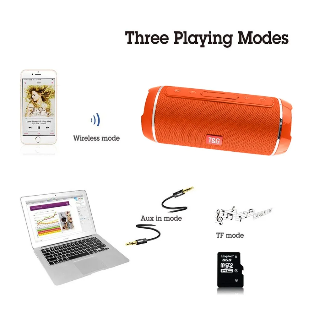 SOONHUA TG 116 USB наружный Многофункциональный Bluetooth водонепроницаемый динамик FM радио