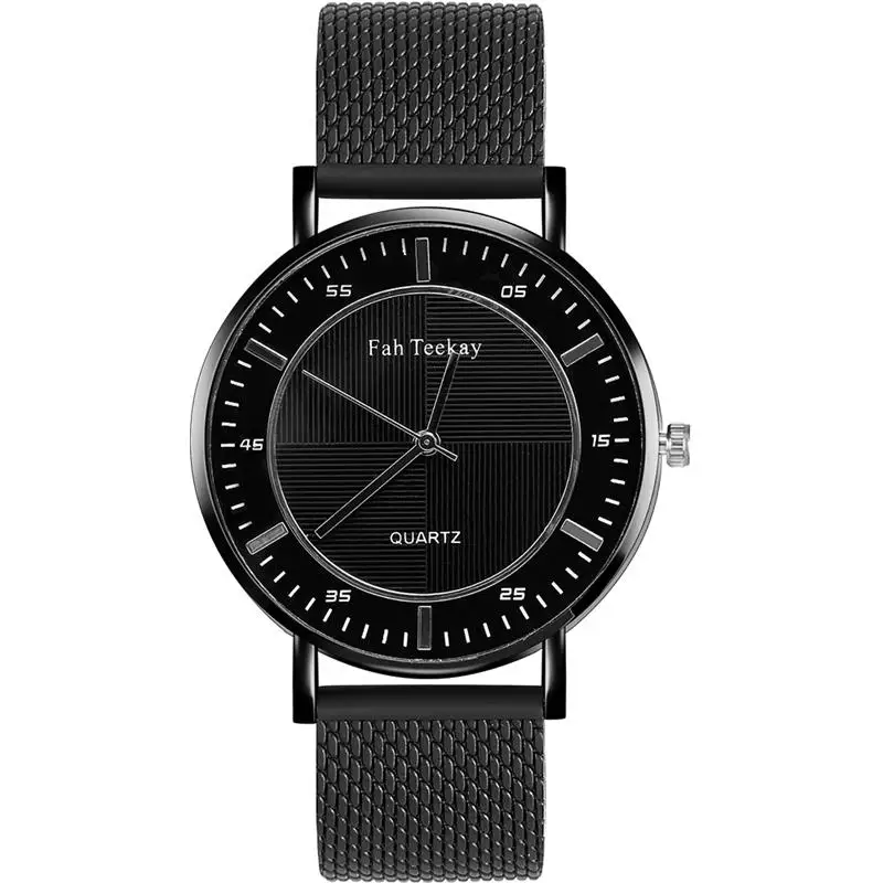 Для мужчин женщин Мода Нержавеющая сталь ремешок аналоговые кварцевые наручные