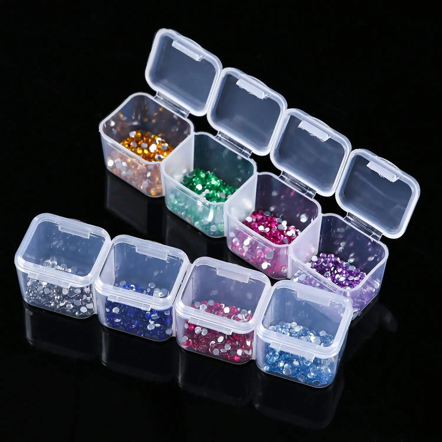 Diamond Embroidery Box 4 Packs 28 Grids 5d Siamond and Cross Stitch Tools Accessory Containers for DIY Art Cr | Дом и сад
