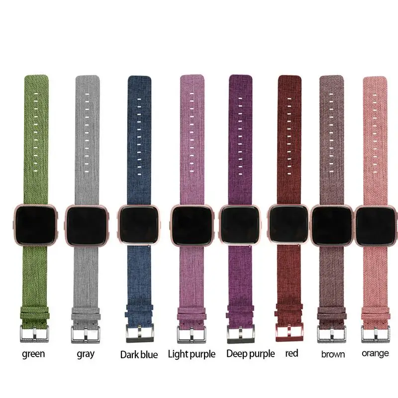 Холщовый ремешок для часов с разъемом пряжкой Для Fitbit Versa Sport Smartband легко