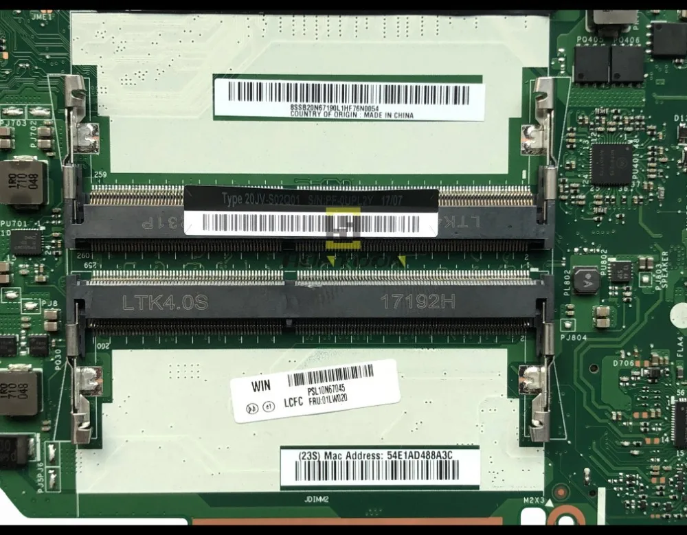 Высококачественная материнская плата DL470 для ноутбука Lenovo Thinkpad L470 FRU: lw01020 NM B021 DDR4