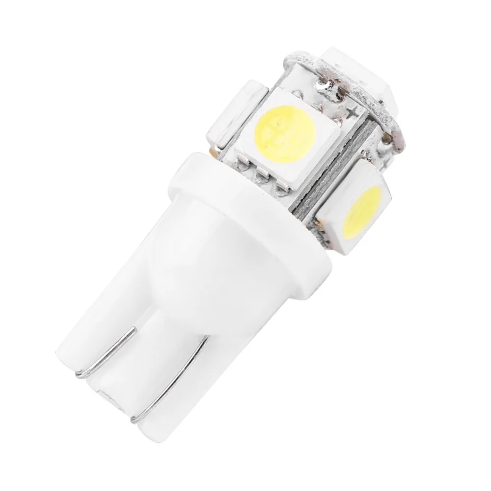 1 шт. 5SMD 5050 Чипсет светодиодный автомобильный Светильник лампы белого цвета для T10