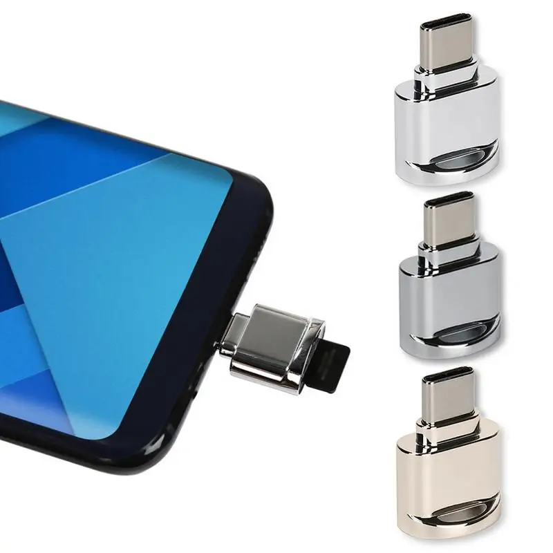 Микро конвертер с портом Type C адаптер OTG портативный USB 3 1 в кардридером TF