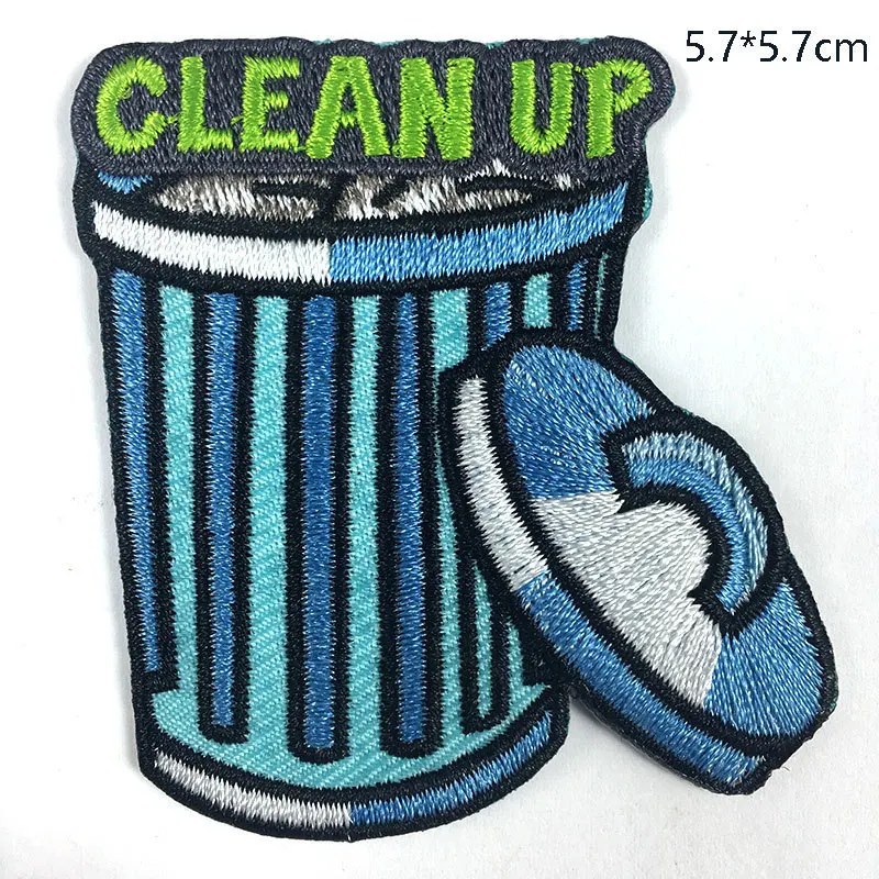 Мультяшные вышитые аппликации в мусорном ведре 3D нашивки на мою honor надпись