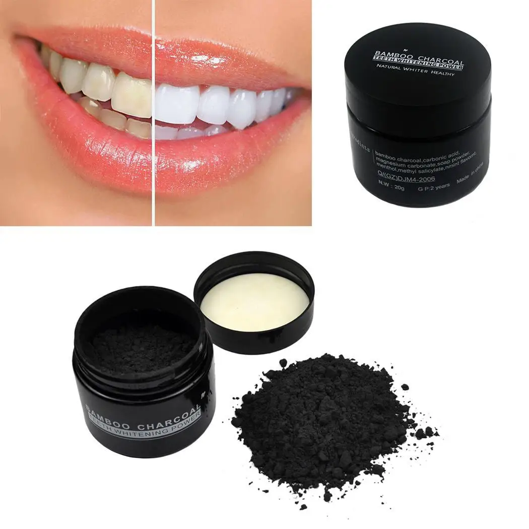 Новый портативный бамбуковый уголь Teeh Withening косметическая пудра зубной порошок