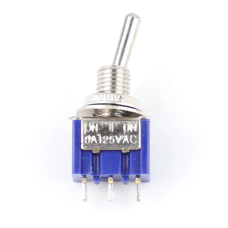 10 шт./лот голубой мини-фонарь 3-Pin SPDT ON 6A 125VAC переключатели | Строительство и ремонт