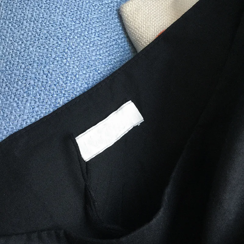 Tencel хлопковая Смешанная Высокая талия Повседневная модная черная простая плиссированная юбка длинная и тонкая плиссированная юбка для женщин