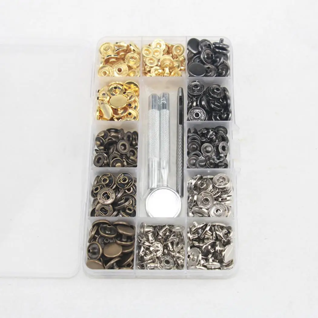 Металлическая кнопка с установкой набор инструментов кнопки однотонный рюкзак