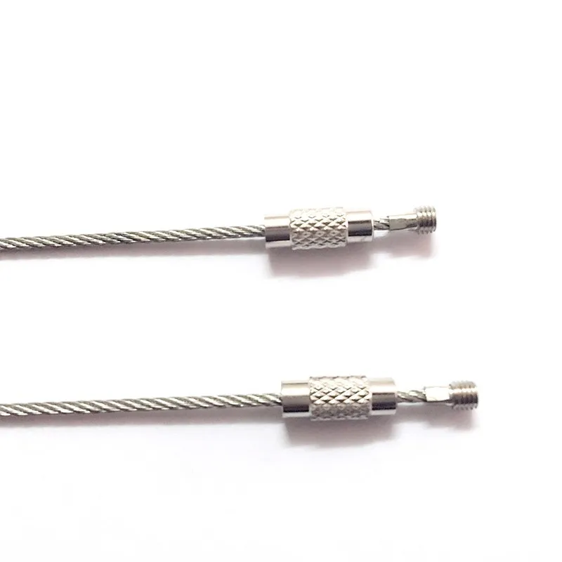 5 шт. нержавеющая сталь закручивающаяся проволока брелок трос держатель для