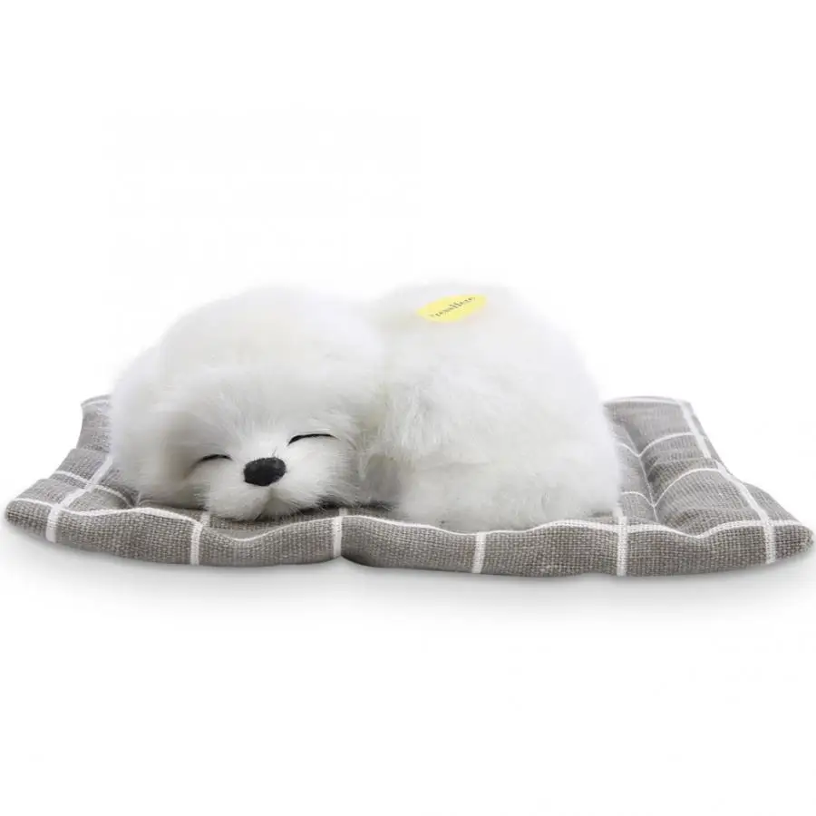 Прекрасный моделирование животных кукла PlushToy электронные игрушки для детей собак спящие собаки со звуком piesek interaktywny
