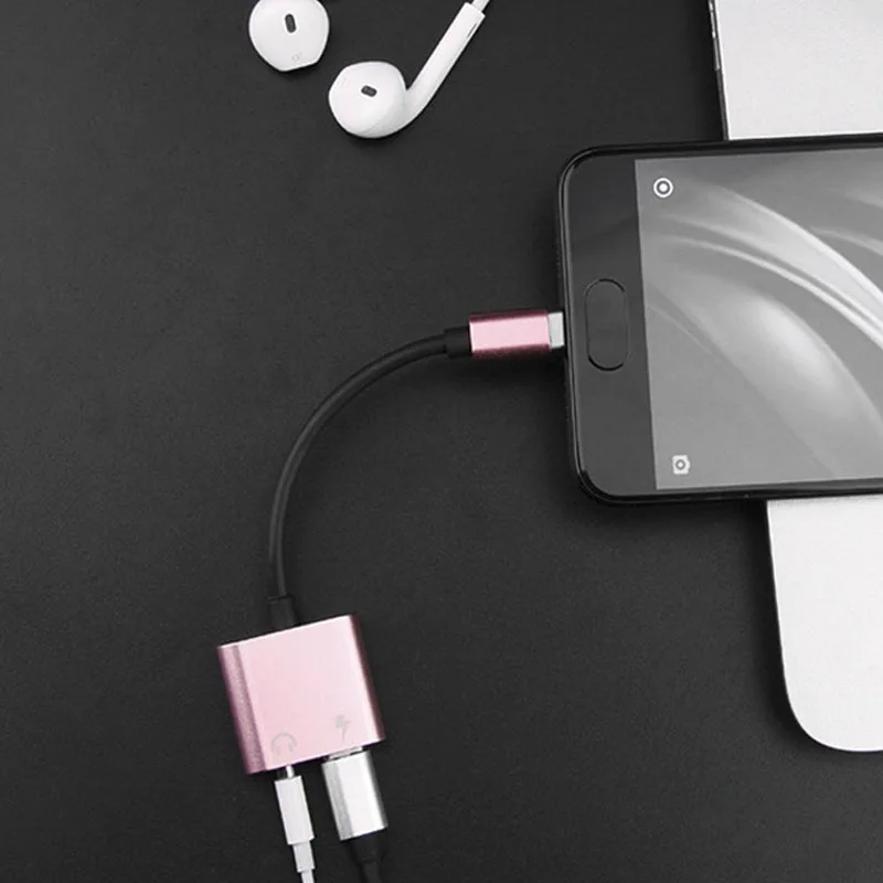 Аудиоадаптер USB Type C с разъемом 3 5 мм для наушников AUX аудио конвертер Samsung S8 Huawei mate 9