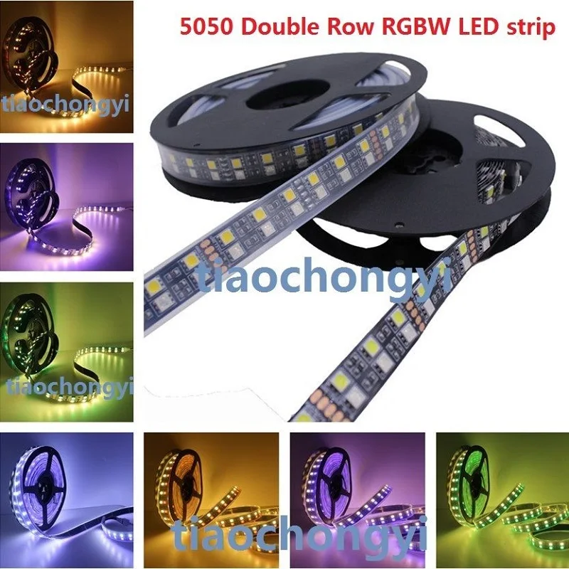 5 м 600 светодиодный 120 светодиодный/м двухрядный 5050 RGBW RGB белый гибкий светильник