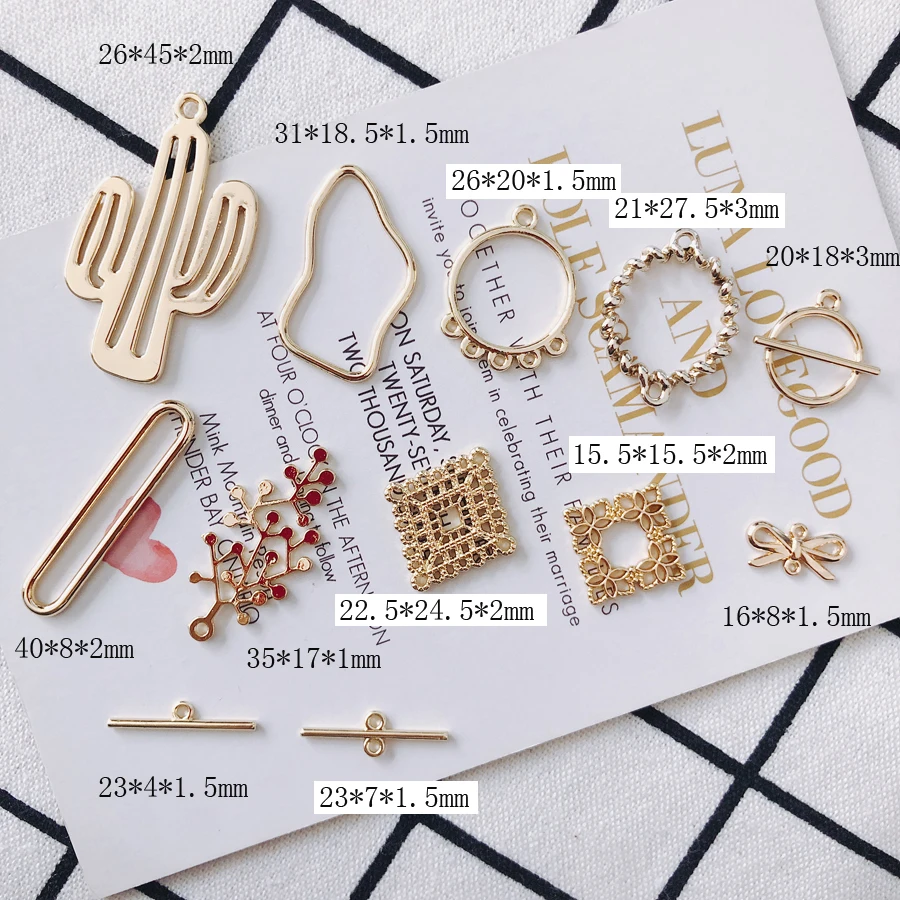 Позолоченные аксессуары для сережек KC металлические подвески компоненты