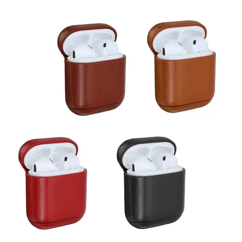 2019 натуральная кожа чехол для гарнитуры защитный AirPods зарядки новый