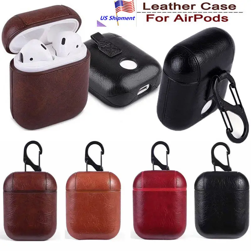 Гарнитура для Airpods из натуральной кожи защитный футляр хранения Apple AirPod