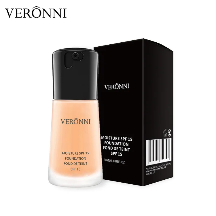 Водостойкая УВЛАЖНЯЮЩАЯ основа для макияжа VERONNI SPF15 на весь день контроль