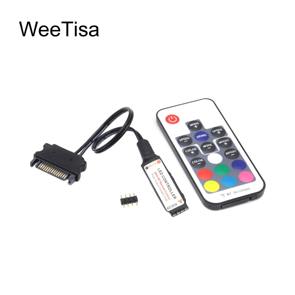 Светодиодный контроллер 12 В RGB SATA большой 4Pin интерфейс компьютерный чехол