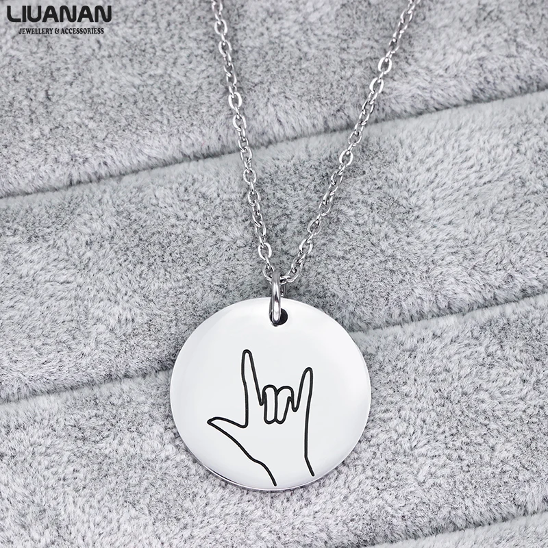 Sister Gifts лучшие ожерелья для друга Love You ручные жесты ожерелье крутые подарочные