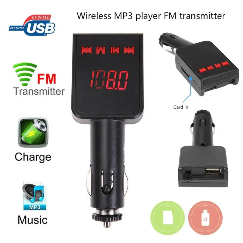 1 Набор lcd Беспроводной MP3 плеер Handsfree автомобильный fm передатчик USB телефон