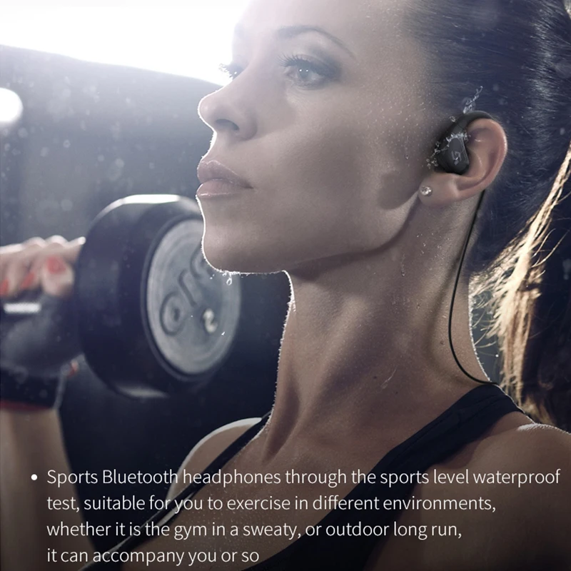 Bluetooth гарнитура наушники водонепроницаемые спортивные 4 2 с зарядным кабелем