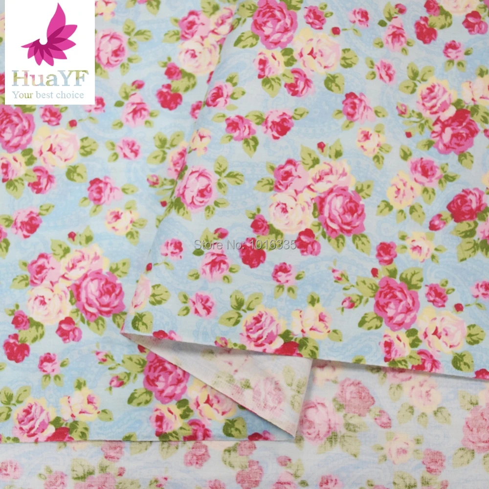 Новое поступление цветочной серии набивная саржевая хлопковая ткань для