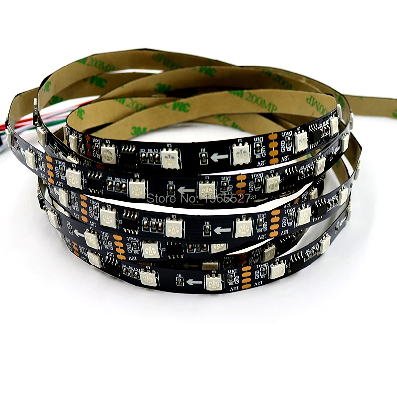 Светодиодная ленсветильник WS2811 5050 SMD Smart RGB 5 м 48 светодиодов/м 16 пикс./м с ПК IC вход