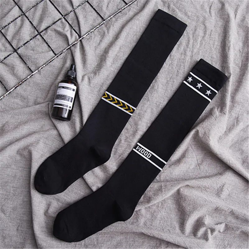 New Pure Cotton Long Socks Fashion Stars Overknee Slim Thin. Leg School Wind Thigh Knee High Stockings Sexy | Женская одежда