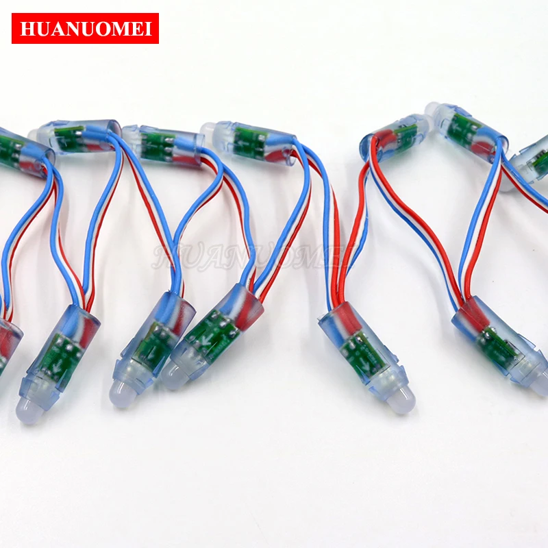 Фото 5 В 12 мм SM16703 Smart Ctrlable RGB Пиксельный модуль Светодиодные WS2811 Пиксельные светильники IP68 Водонепроницаемый светодиодный модуль Свет RGB String №4