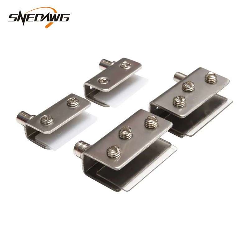 2pcs Stainless Steel Glass Hinge Fit 8-10mm Thickness Pivot Display Cabinet Clip Showcase with Shaft | Обустройство дома