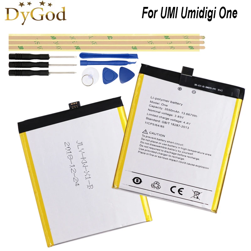 

Сменный аккумулятор большой емкости DyGod 3550 мА · ч, для UMI Umidigi One, мобильный телефон, с набором инструментов