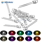 1000 шт 2pin DIP LED 5 мм диодный свет сделай сам белый желтый красный синий зеленый круглый прозрачный 3 мм светоизлучающие диоды лампа F5 бусины