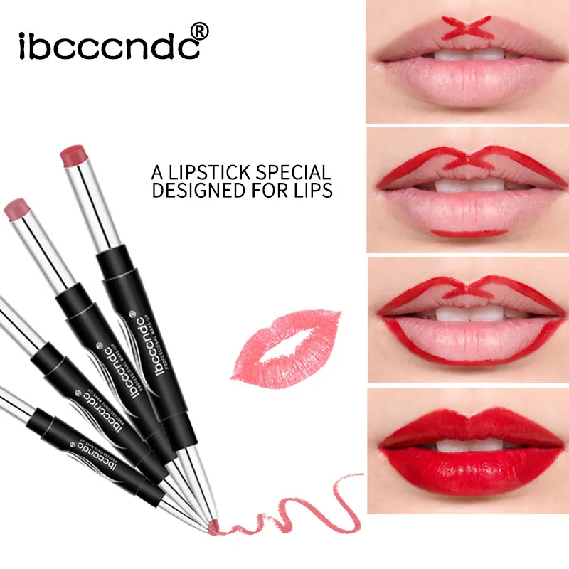 10 цветов двухсторонняя косметика для губ помада карандаш водостойкая длительная