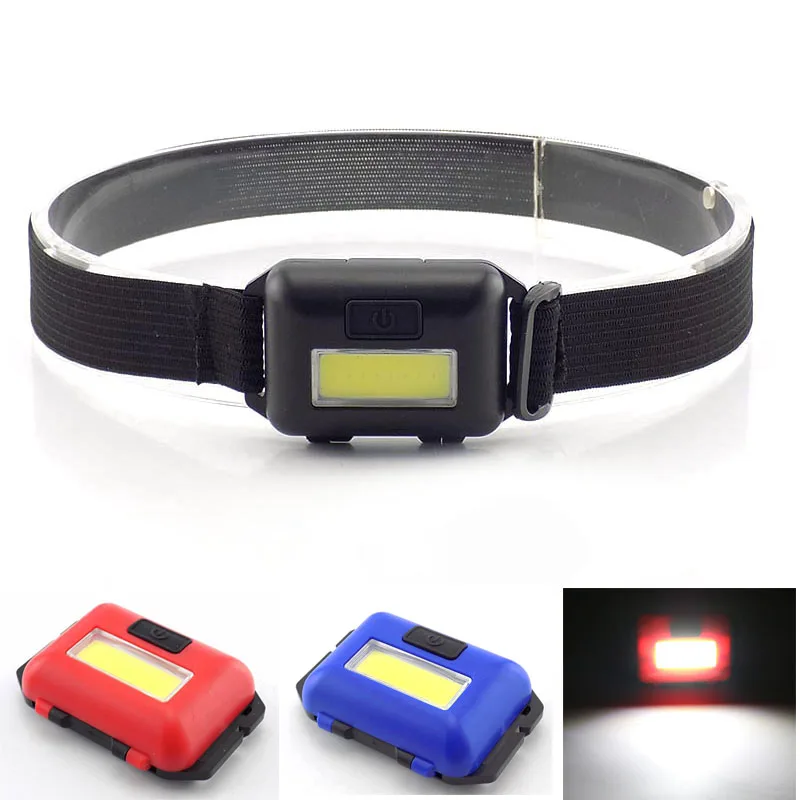 Налобный мини фонарь с монолитным блоком светодиодов маленький питанием от