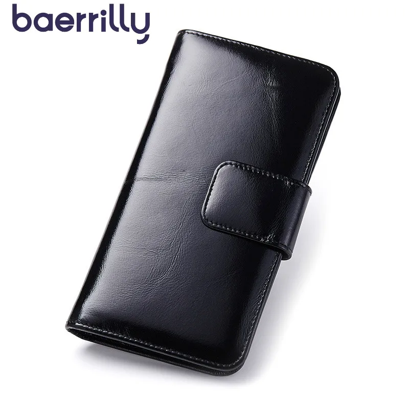 Женский кошелек Длинные сумки клатчи с карманами для денег из натуральной кожи