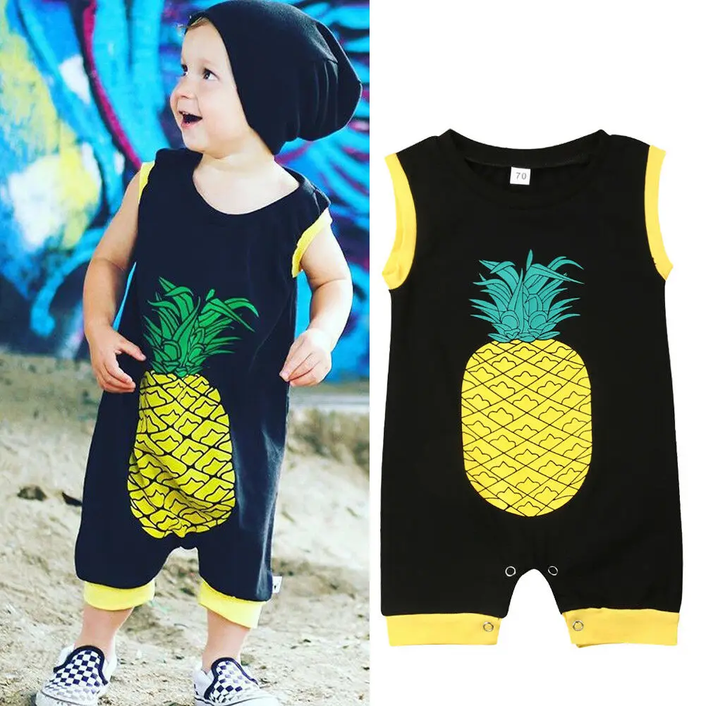Летние комбинезоны для новорожденных хлопковый комбинезон с изображением