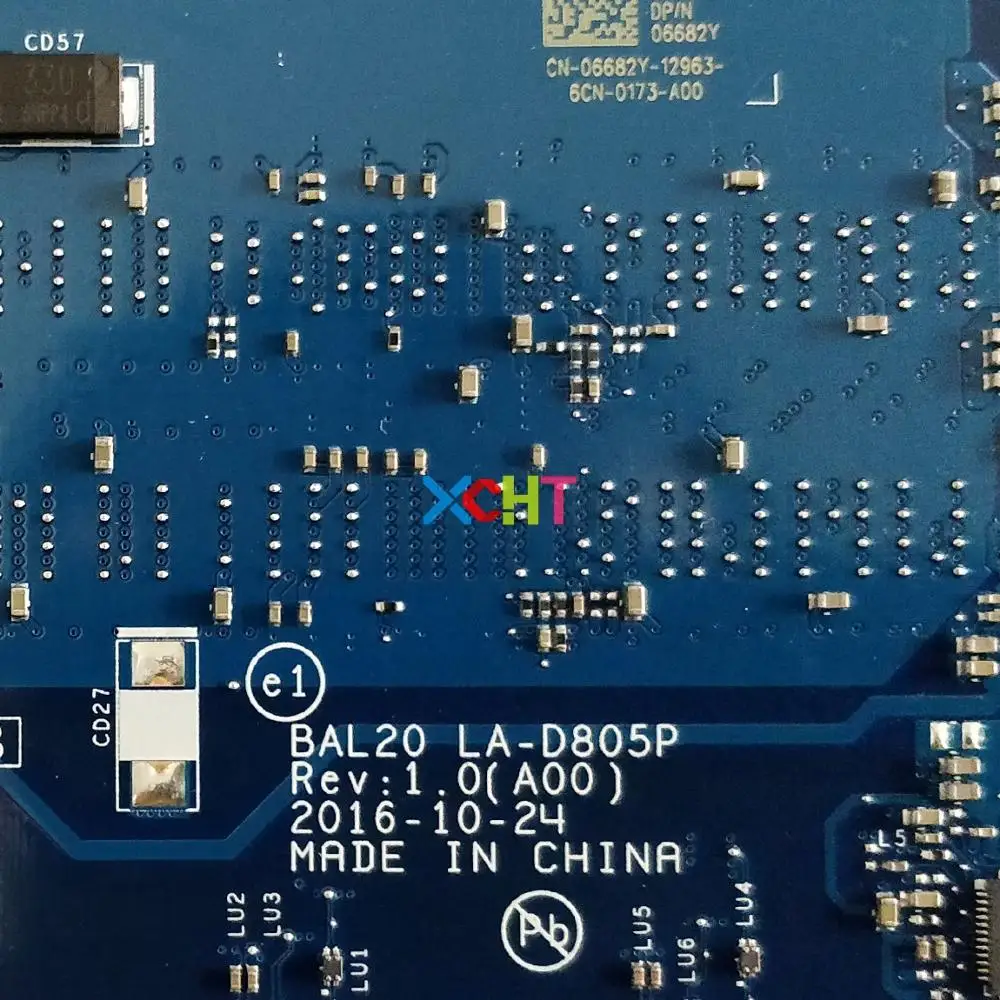 

CN-06682Y 06682Y 6682Y BAL20 LA-D805P w I3-6006U CPU 216-0864032 GPU for Dell Inspiron 5567 NoteBook PC Laptop Motherboard