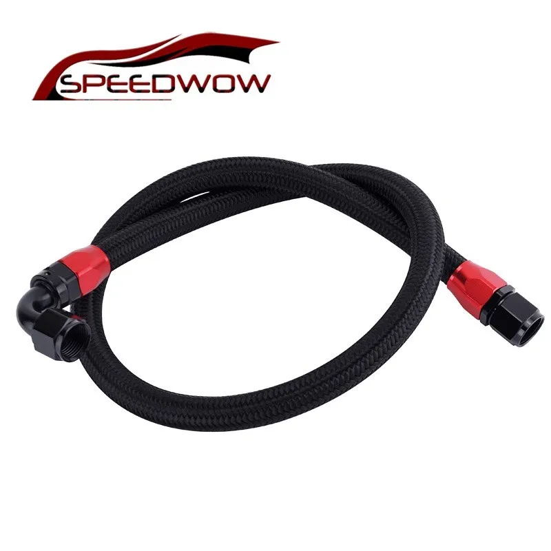 SPEEDWOW AN10 1 2 метр черный серебристый цвет шланг с установленной 0 90 градусов