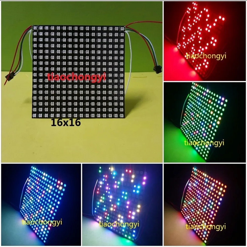 Новинка 5 в 64 256 пикселей WS2811 WS2812B 5050 RGB светодиодная цифровая Гибкая панель