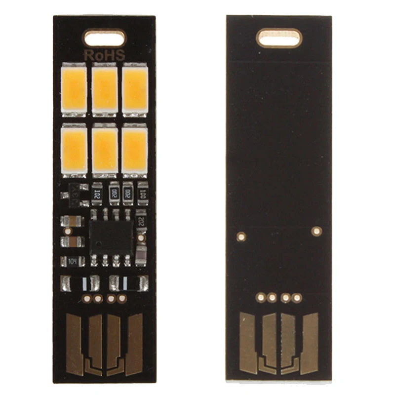 

Hot 5Pcs 6-LED Night Light USB Power 1W 5V Touch Dimmer Warm White Light