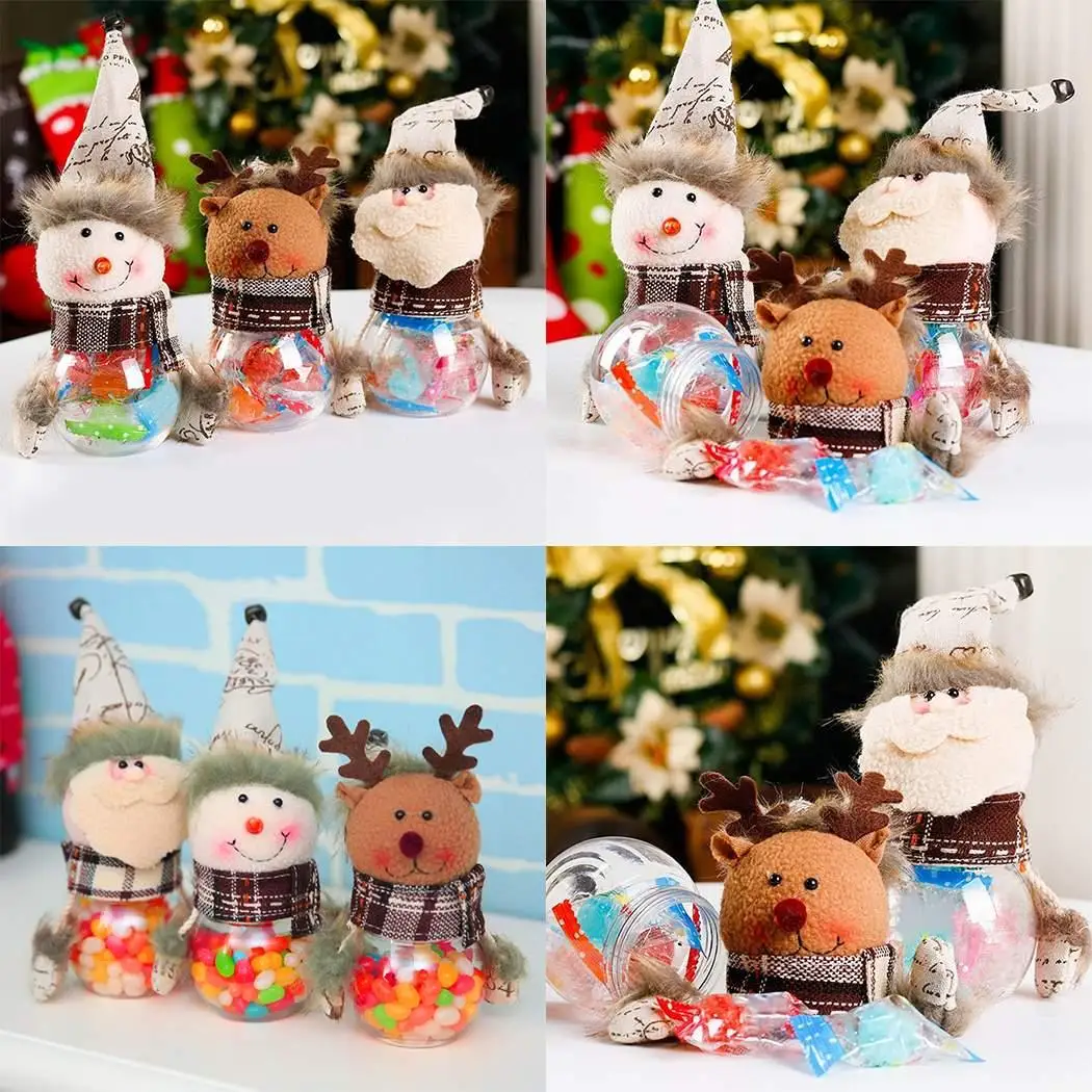 Cute Multicolor Candy Box Christmas Style Home As Picture Decoration Elk Snowman Old | Дом и сад