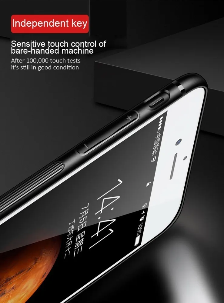 Закаленное стекло для Iphone XS Max XR X 8 7 Plus однотонный Роскошный чехол мягкий из ТПУ с