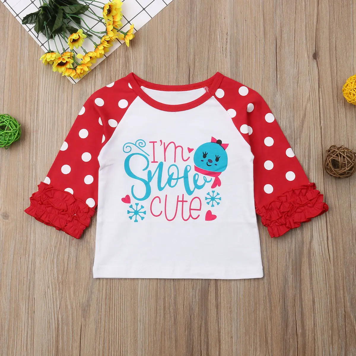 Cute 0-6T Newborn Infant Baby Girl Long Sleeves T-shirt Tops Casual Clothes Autumn Children Clothing | Детская одежда и обувь