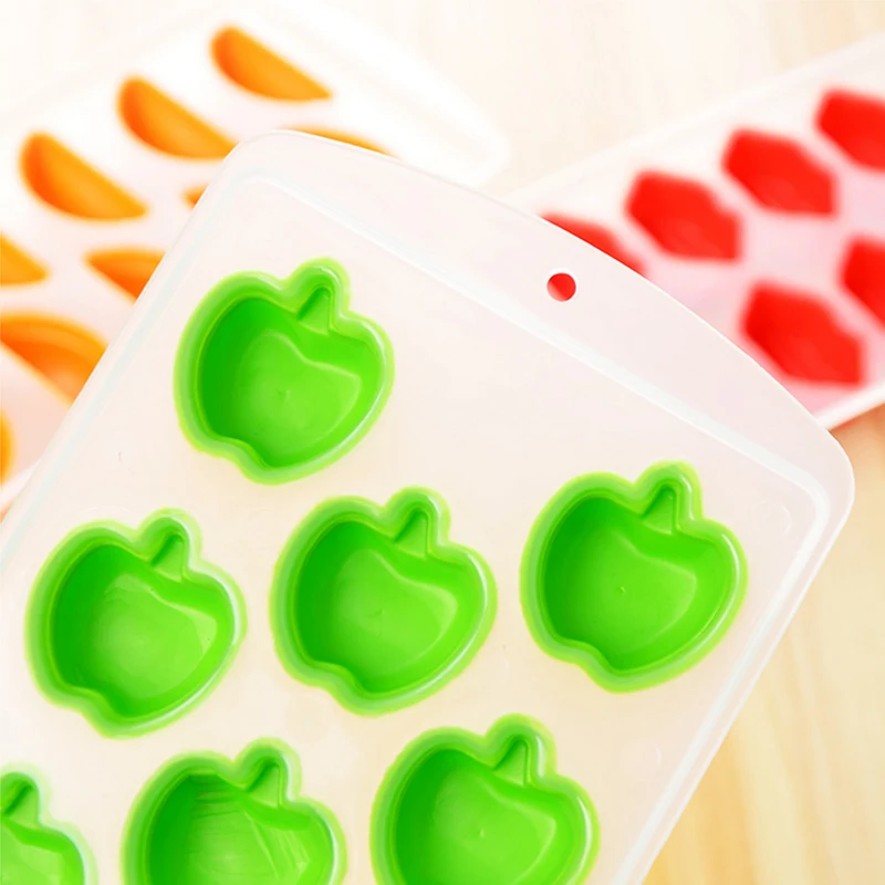 1PC Silicone Fruit Shape Chocolate Mold Tray Freeze Pudding Jelly Ice Maker DIY Creative Cube Bar Kitchen Accessories |