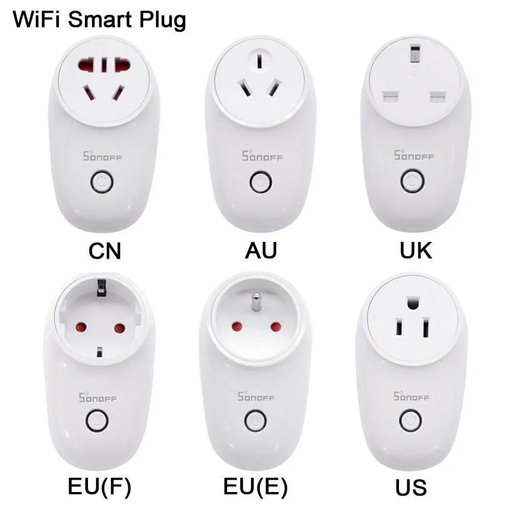 Интеллектуальный выключатель света Sonoff S26 tfttt WI-FI Смарт Мощность торцевых головок