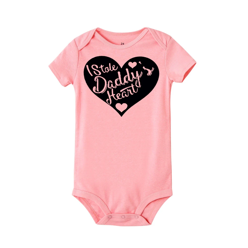 2020 хлопковое боди для новорожденных мальчиков и девочек с надписью I whold Daddy's Heart